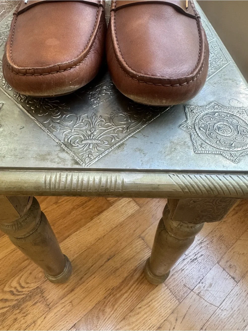 Valentino Men's Tan Leather Loafers